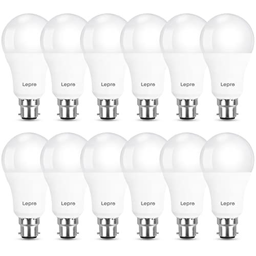 Lepro Bayonet Light Bulbs 100W Equivalent, Cool White 6500K, 13W 1520lm Super Bright LED Bayonet Bulb, Daylight B22 LED Bulbs