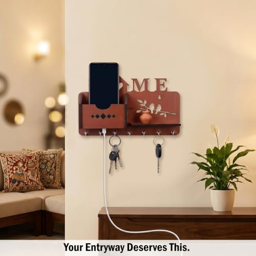 Image of Sehaz Artworks Key Holder for Home Decor Stylish Without Drill - 27x16 CM | Key Holder For Home Without Drill, Key Stand For Wall, Key Holder Wall Mount, Key Hangers For Wall, Keychain Holder For Wall