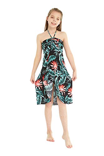 Girl Hawaiian Halter Dress in Blooming Lily