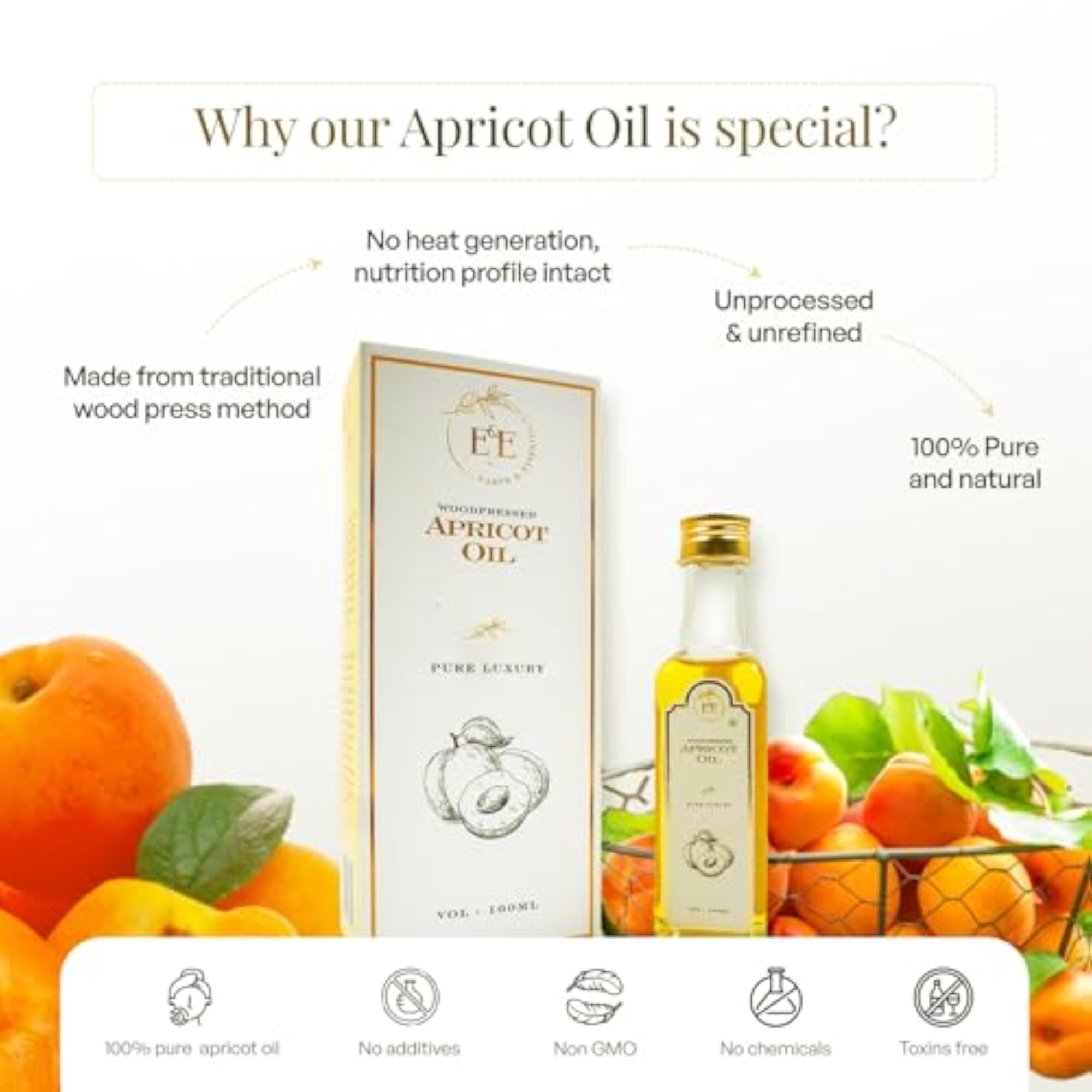 Woodpressed Almond, Walnut, Apricot Oil Combo - 100ml x 6