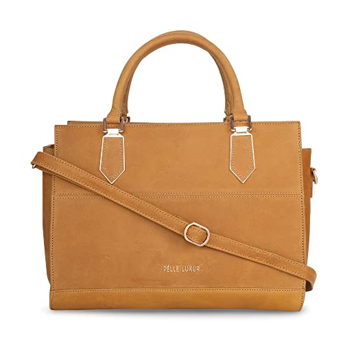 Sacoche en cuir camel femme taille M pour ne plus jamais perdre ses clés