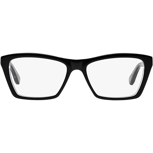 Ray-Ban Women's RX5316 Square Prescription Eyewear Frames, Black Transparent, 53mm