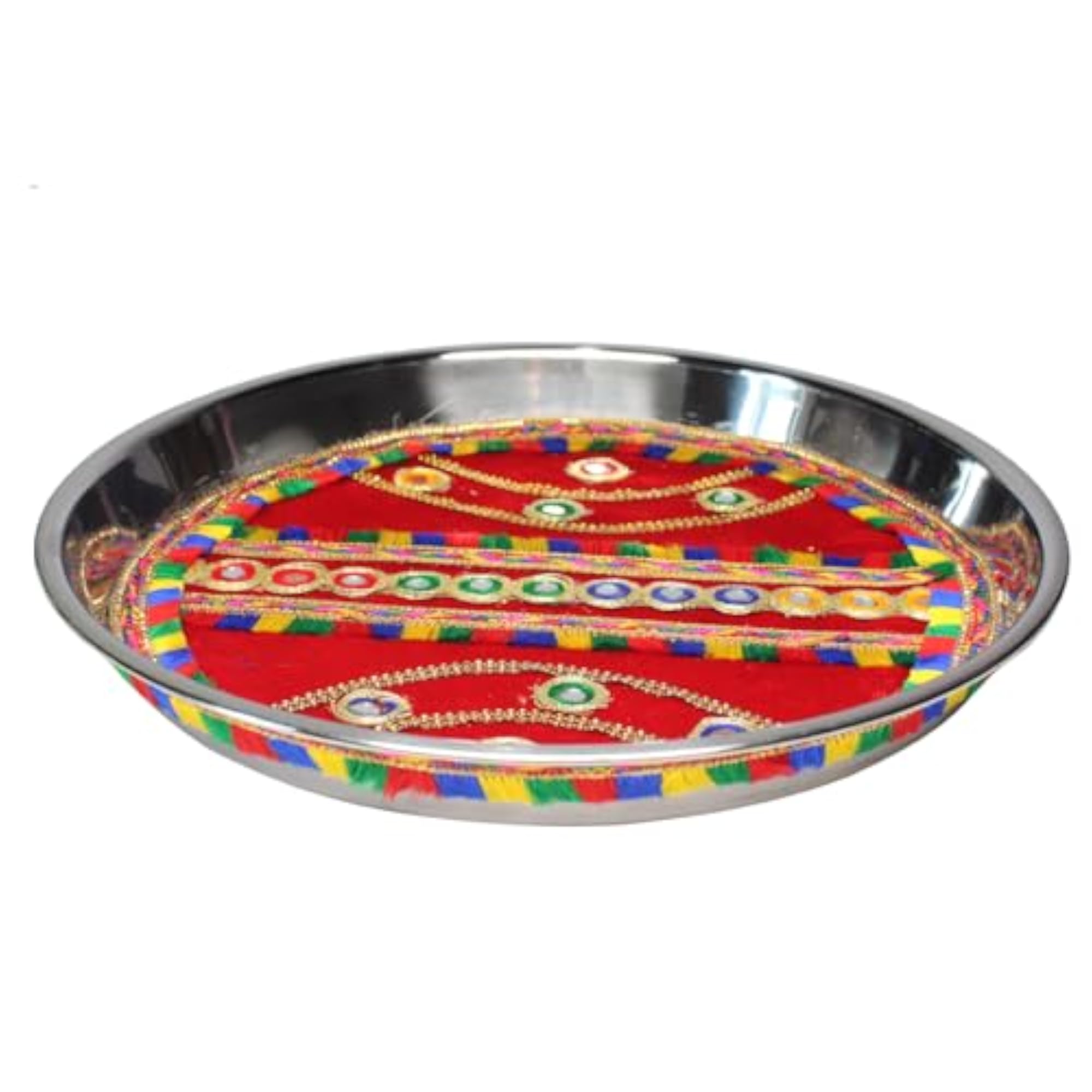 Handcrafted Steel Decorative Shagun Plate, Bridal Gift