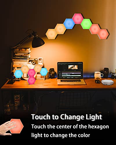 Hexagon Lights, Touch-sensitive Hexagon Wall Lights with Remote and USB Power Supply - image 2