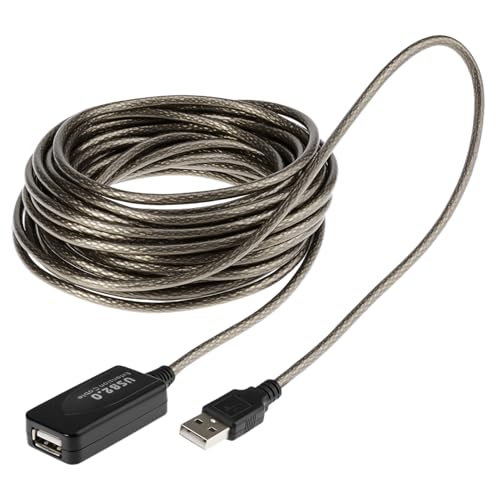 QWORK&reg; 10M USB Verl&auml;ngerungskabel, USB 2.0 Stecker auf Buchse Aluminium, f&uuml;r Kartenleseger&auml;t,Computer, Tastatur, Drucker