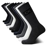 Calvin Klein Herren Crew-Socken – 6er-Pack Performance Cushion Comfort Crew Socken – atmungsaktive Sportsocken für Herren (40-47), Grau meliert, sortiert, 39-46 EU