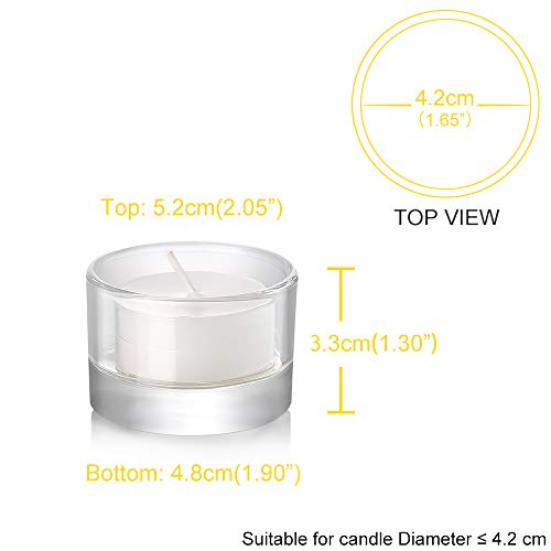Elivia Clear Tealight Candle Holders - Set Of 18, Round Glass Candle Holder, 2" Diameter - Ch03 #TOP5
