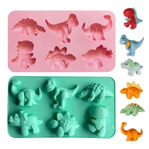 Moules De Dinosaures 2 Pièces, Moules Créatifs En Silicone, Moules À Gâteaux, Moules À Chocolat, Outils De Cuisson