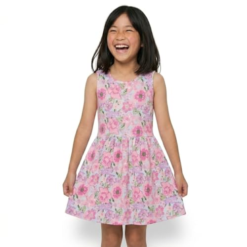 Image of Pink Angel 3-Pack Girls' Dresses, Kids Casual Fit and Flare Sleeveless Summer Dress & School Outfit, 100% Cotton