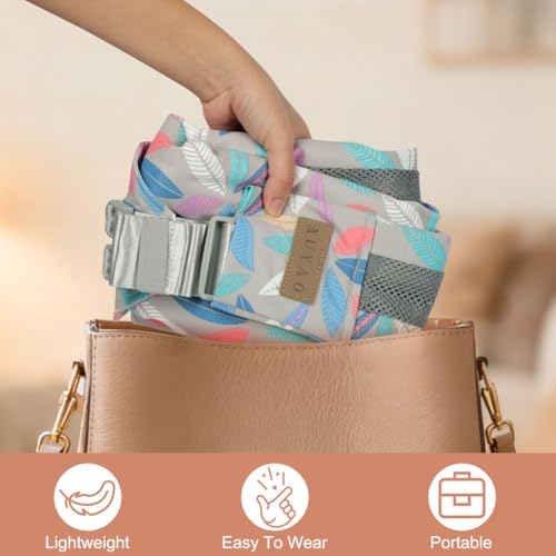 AUYAO Portabebes Lateral, Malla Transpirable Portabebes Ajustable, Portabebé Ligero de Cadera de 3 a 36 Meses, Porteo Bebe Ergonomica, Protector Hombro, Antideslizante - imagen 7