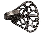 2 Paar, filigrane Miederhaken für Dirndl, altsilber, aus Metall, zum Annähen, Größe ca. 20mmx20mm, made in Germany, (2 Paar)