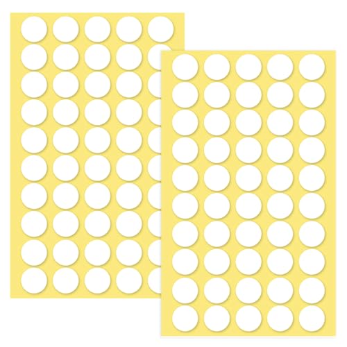 YIPFEN 100 Stück Hitzebeständige Doppelseitige Dochtaufkleber für Kerzen Fest in Heißem Wachs Haften mit Dem Kleinen Schwanz ( 2cm).