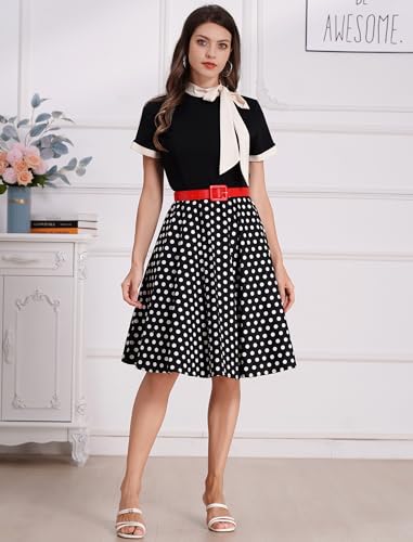 Women 1950s Vintage Floral Cocktail Swing Dress 50s Short Sleeve Audrey Hepburn Rockabilly Prom Dress A Line Tea Party Dress3