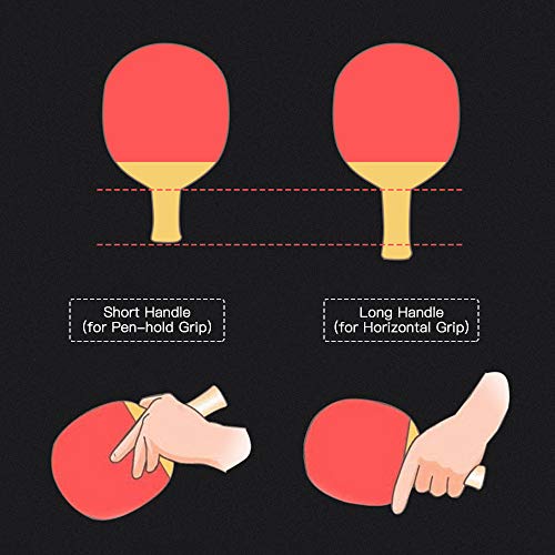 Raquete de tênis de mesa, Romacci Conjunto de bolas e tacos de tênis de mesa 2 bastões de pingue-pon