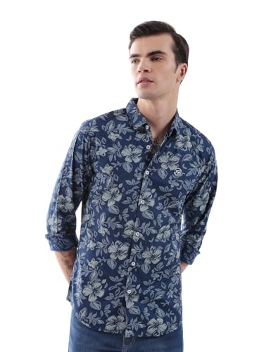 Image of The Indian Garage Co Brown Slim Fit Striped Shirts