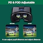 VR Headset for Phone, Virtual Reality Goggles Set vr Headset for Kids and Adults for VR Game Video Movies Education, Compatible with iPhone 16/15/14/13/12 Samsung Android 4.5-6.7" - Image 5