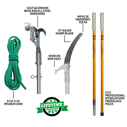 Notch 12-Foot Fiberglass Pole Saw Set