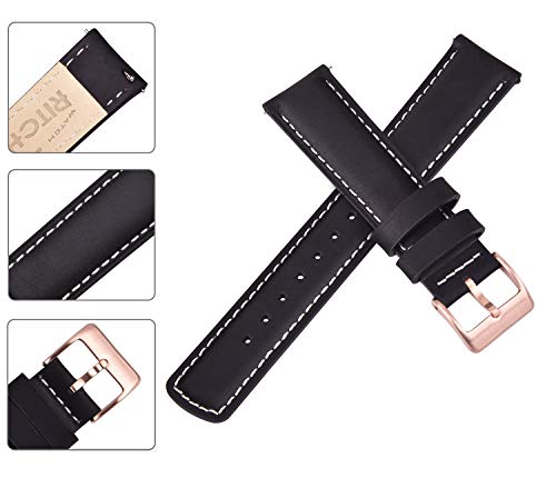 Image of Ritche Christmas Gift Quick Release Leather Watch Bands Genuine Watch Straps for Men Women Top Grain Leather Watch Strap, White Elephant Gifts, Stocking Stuffers for Men, Father's Day gifts