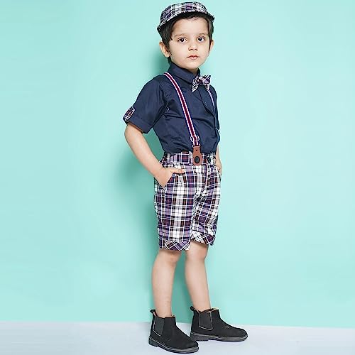 Image of AJ DEZINES Kids Clothing Shirt Short Set For Boys