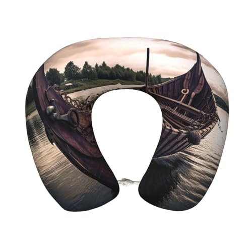 Almohada de viaje de espuma viscoelástica negra miniatura 1