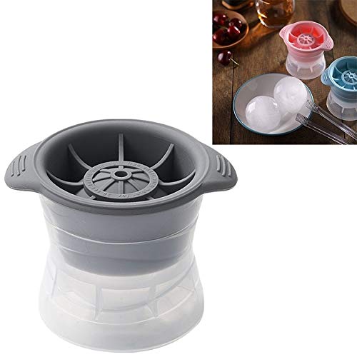 Wuqiang Vassoio di Ghiaccio del Silicone Grata del Ghiaccio di Whisky Wine del cubo di Ghiaccio vassoi Stampo in Silicone con Coperchio Dwelling Globale (Color : Grey)