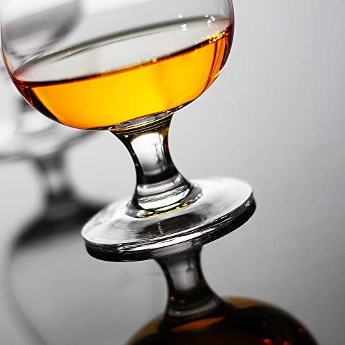 image for LUXU Crystal Brandy Snifter,Modern & Unique Stemmed Brandy Glasses,Pre