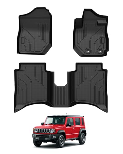 Mixsuper ジムニーノマド 5ドア JC74型 フロアマット AT車専用 立体カーマット 3D 防水フロアマット セカンドマット JIMNY NOMADE JC74W型 5ドアワゴン カスタム 2025年4月〜 TPE素材 車種専用設計 防水性 耐摩擦 耐汚れ 耐候性 難燃性