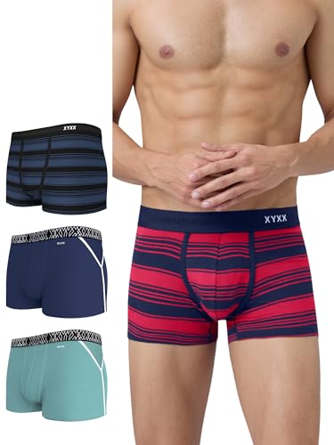 Image of XYXX Men's Super Combed Cotton Regular Fit Trunks with No Marks Waistband