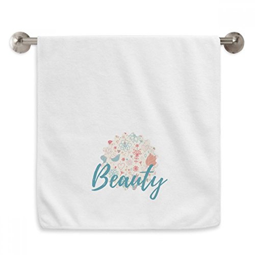 Serviette de toilette fleurs d'oiseau 13x29 cm douce et absorbante - 2