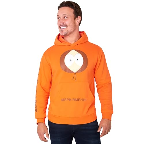 South Park Sweats à Capuche Homme, Hoodie d'hiver Chaud - Cadeau Original (Orange, XL)