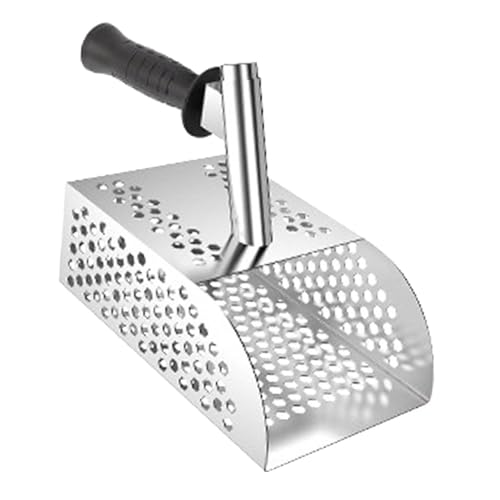 AsrMyjcx サンドスコップ ビーチシャベル 金属探知ツール 手持ち式砂フィルター 掘削シャベル, ロッドなし