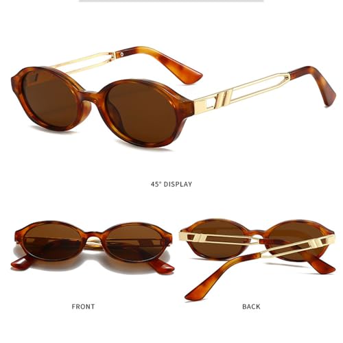 Retro Sunglasses for Women Men Oval Trendy Narrow Round Sun Glasses Y2K Designer Vintage Shades3