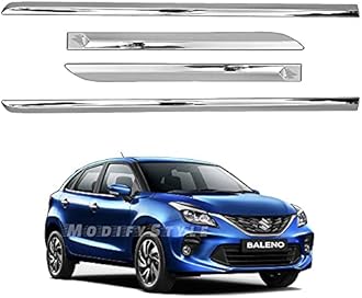 Side Beading/Side Cladding/Door Garnish/Door Protector Chrome Suitable for Maruti Baleno (2019 to Present) Type 2 (Set of 4pcs)
