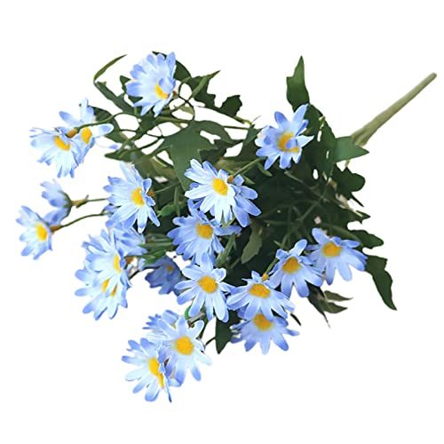 1 Branche de Fleurs artificielles réalistes - 9 têtes de chrysanthèmes artificielles décoratives avec tiges Longues - Petites Plantes de Jardin - Fournitures de Bureau - 2 Cover