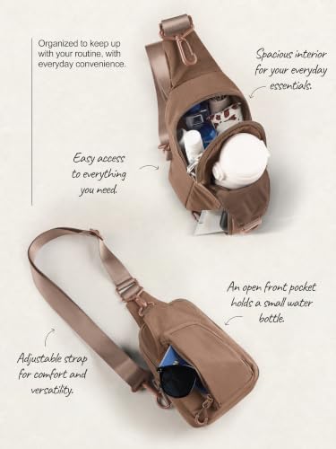 Image of ODODOS Sling Bag with Adjustable Straps Crossbody Chest Bag Lightweight Backpack for Casual Traveling Hiking