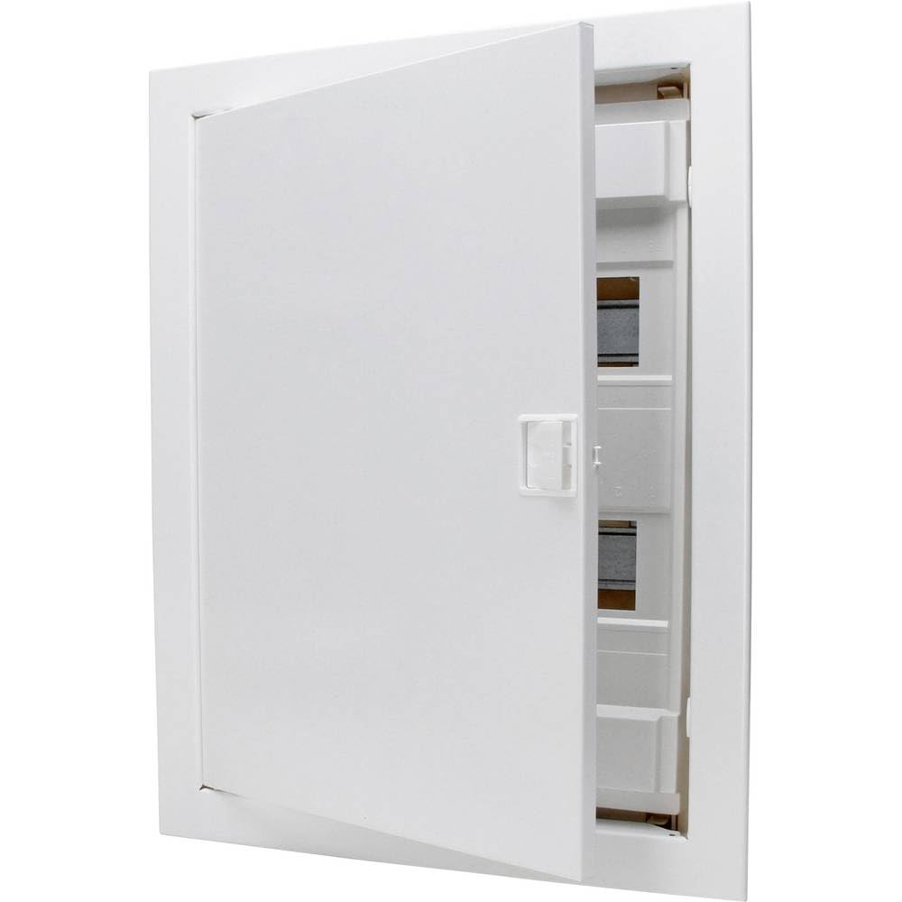 Flush-Mounted Cavity Wall Fuse Box With Metal Door 2Â Rows For 24Â Pins, Set Of 1, White, 340512001 4008224611060