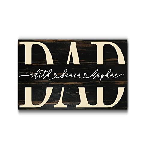 Décoration murale en bois haut de gamme pour papa : plaque personnalisée 40x50 cm - 3