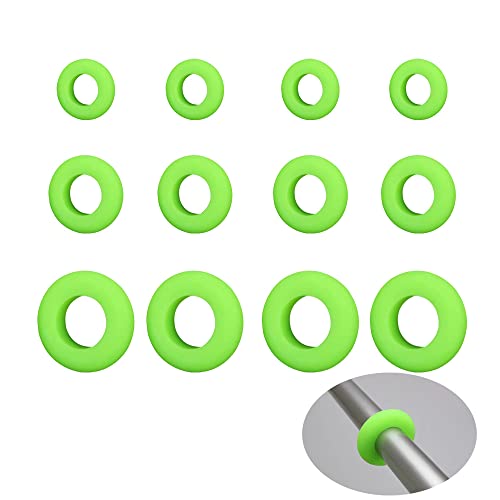 UtySty 12 Pack Fishing Rod Protector Non Slip Stopper Silicone O Ring Retaining Clip for Fishing Rod Holders Boat Fishing Bank Fishing Ground Fishing Pole Holder Fishing Rod Rack Stand