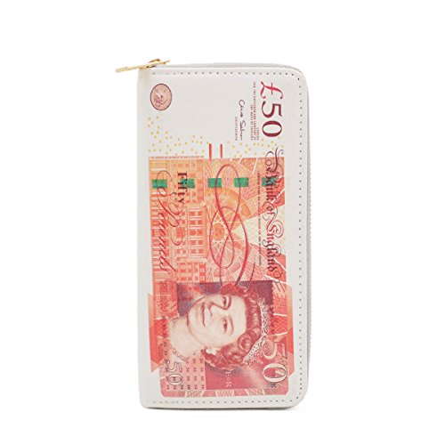 Premium Currency Money Print PU Leather Zip Around Wallet4
