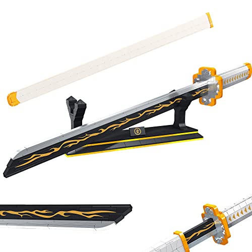 Hi-Reeke Cosplay Anime Agatsuma Zenitsu Sword Building Block Models Kit, Demon Slayer Swords Anime Samurai Katana Toy For Aldult (Compatible With Lego)-956Pcs #TOP4