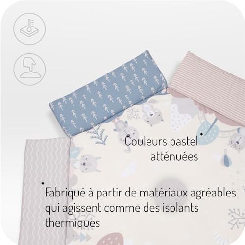 Arche de jeu MoMi PASTEL avec tapis rampant 3 en 1 pour bébé dès la naissance, tapis d'activité sensorielle avec 2 arches, bain de balles, 5 jouets, 20 balles avec sac – vue 5