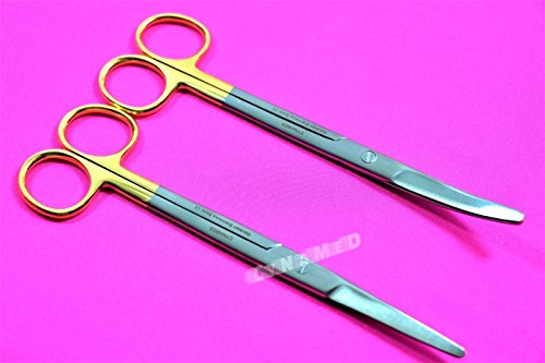 2 TC German Mayo Scissors Dental Veterinary Instrument 6.75 inches STR CVD CYNAMED