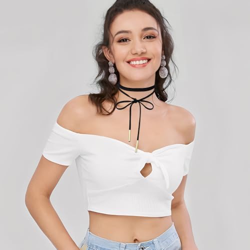 HMCEY 6 Stück Choker Kette Damen,Gothic Choker Schwarz,Halsband Chokers Set,Kropfband Schmuck Verstellbare,Gothic Schmuck Klassische,Halskette,Spitze Kette,Punk Ketten,Halloween Kettes für Dancing