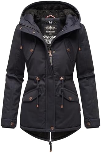 Marikoo Lange Dames Winterjas Moonshine Met Imitatiebontkraag Teddyvoering Colour Blue Marikoo Lange Dames Winterjas Moonshine Met Imitatiebontkraag Teddyvoering Colour Blue