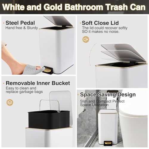 Accesorios para baño blanco 12 Imagen adicional