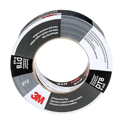 3M Cinta americana multiuso DT8, Negro, 48 mm x 23 m, 0.2 mm