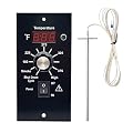 Anbt Digital Thermostat Kit for Traeger Pellet Grills Wood Pellet Grills, Barbecue Grill Replacement Parts, Digital Thermometer Controller with 7" RTD Temperature Sensor