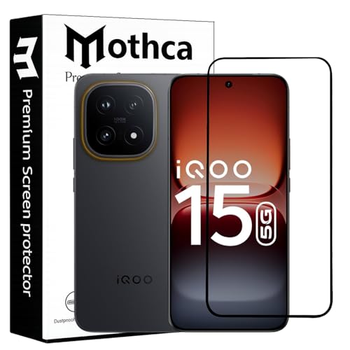 Image of Mothca Military-Grade Tempered Glass Screen Protector Compatible for iQOO 15 with Edge to Edge Coverage - Case Friendly, Anti-Scratch & Bubble-Free Installation Kit