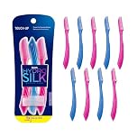 Schick Silk Touch-up Multipurpose Exfoliating Dermaplaning Tool, Eyebrow Razor, and Facial Razor With Precision Cover, 9 Count
