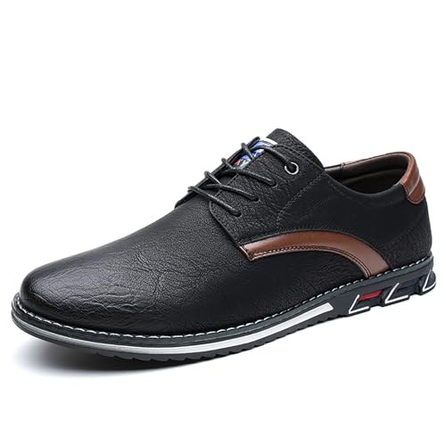 Men's Oxford Shoes Classic Leather Loafers with Business Casual Style Anti-Slip and wear-Resistant Design - Main Image